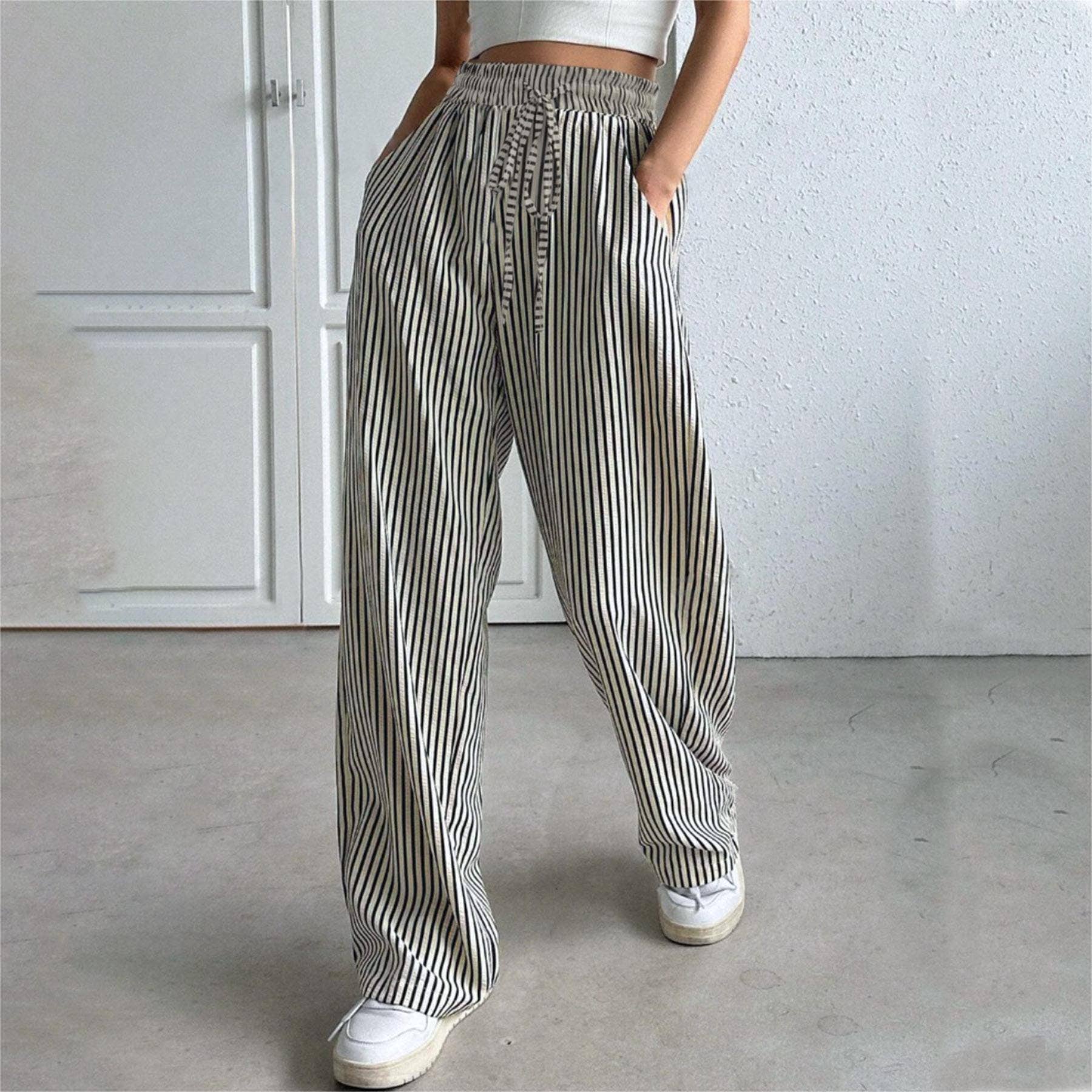 Striped Linen Pants