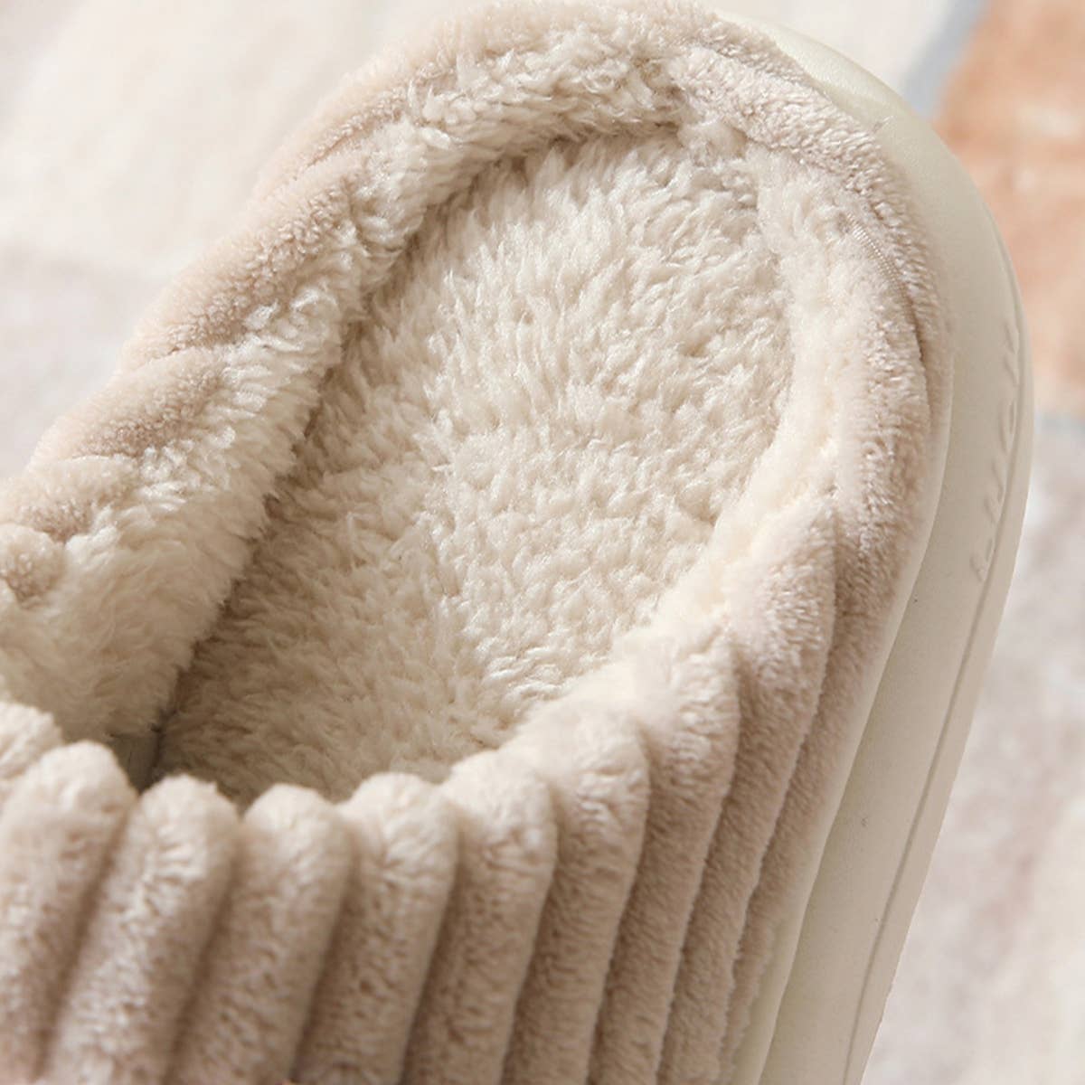 Checkered Fuzzy Warm Slippers