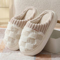 Checkered Fuzzy Warm Slippers