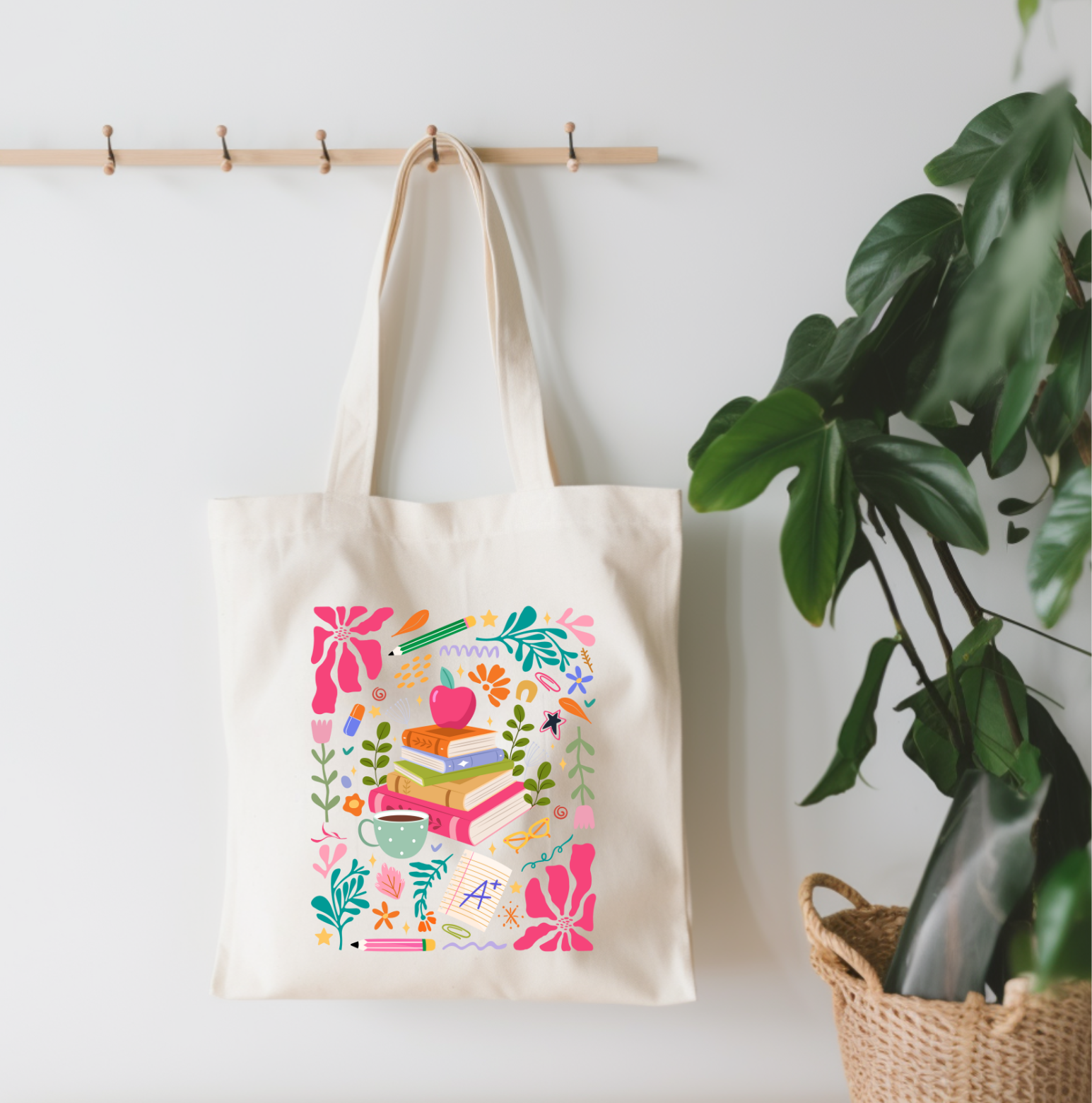 Teacher Canvas Tote Bag