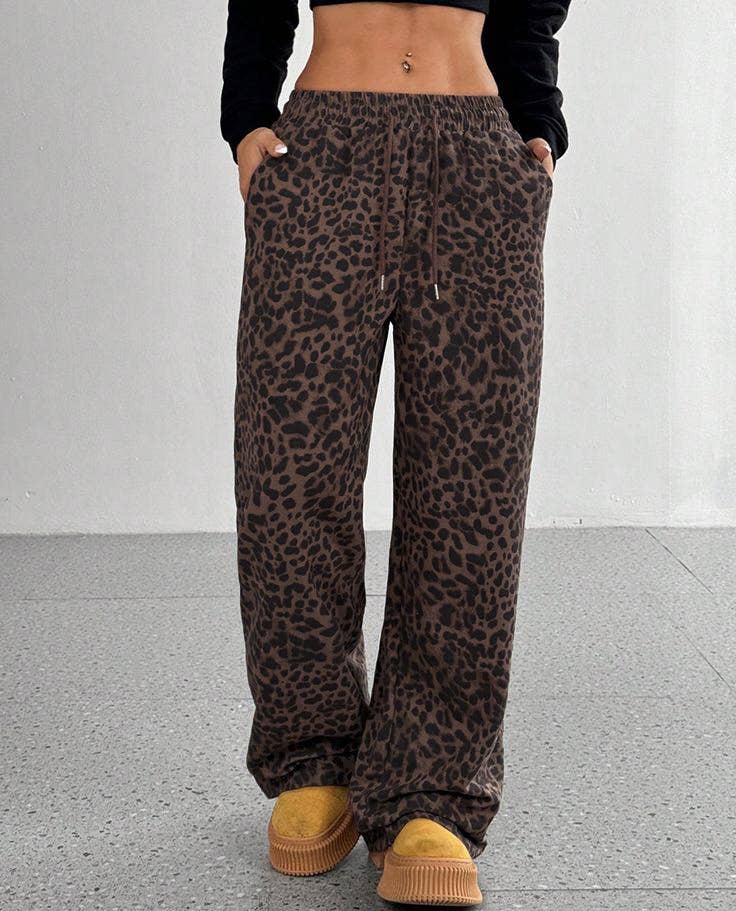 Leopard Print Sweatpants