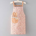 Floral Canvas Bib Apron with Pockets