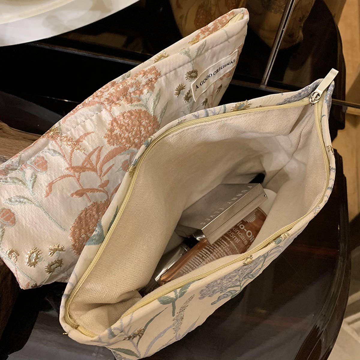 Floral Cosmetic Bag