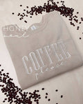 Embroidered "Coffee Please" Sweatshirt