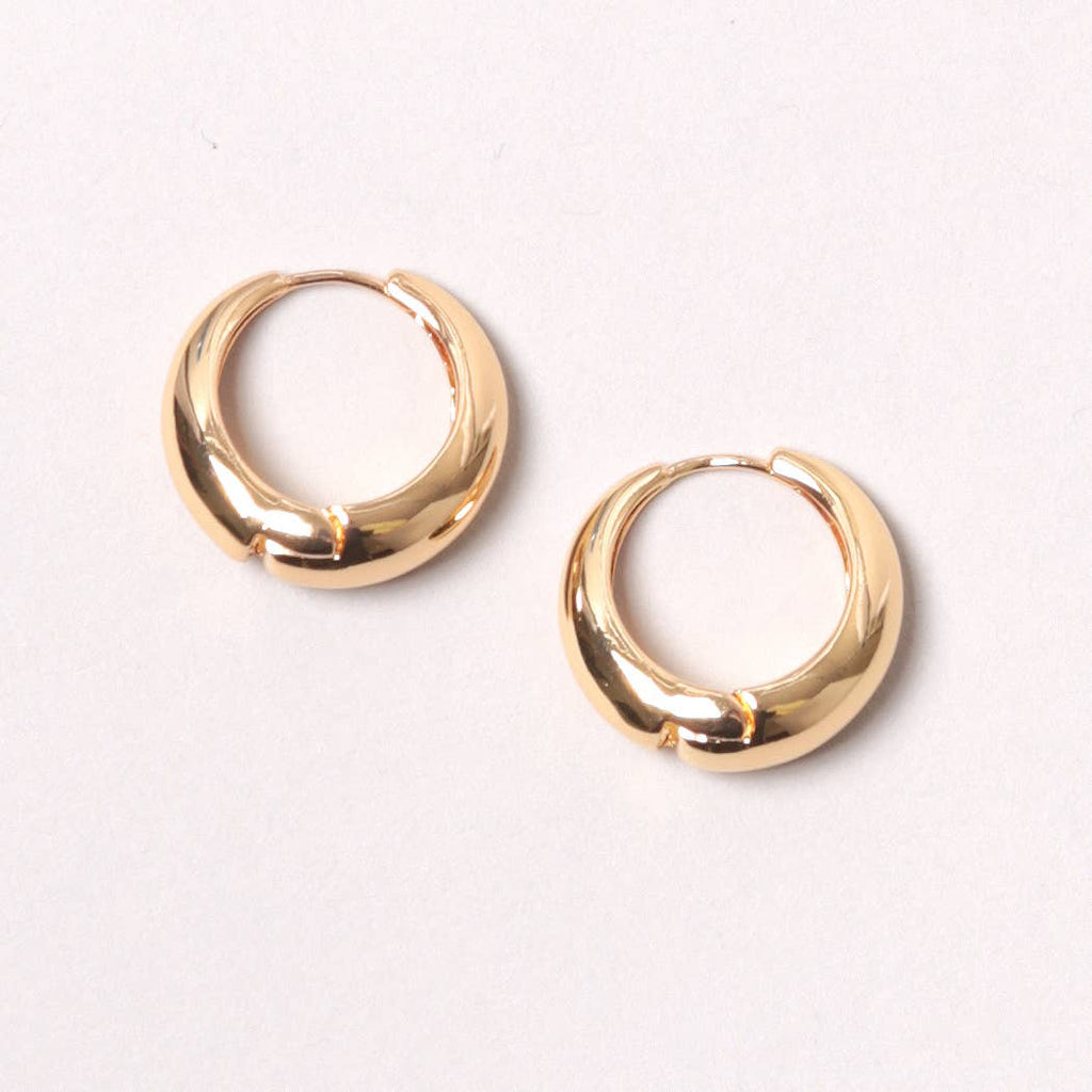 14K Gold-Dipped Hoop Earring: GLD / ONE SIZE